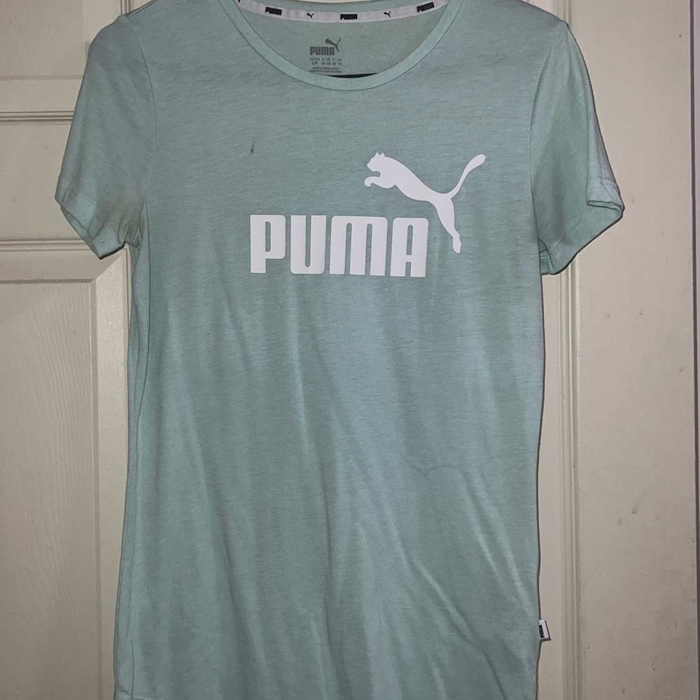 PUMA Green Fitted Short Sleeve Tee